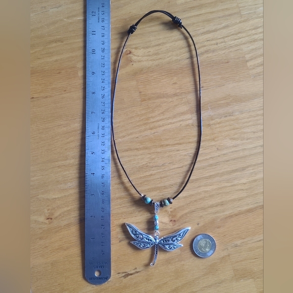 Handmade Boho Dragonfly Necklace - Picture 3 of 7